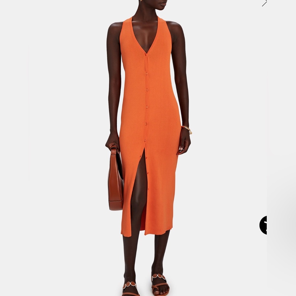 L’AGENCE Julian Sleeveless Knit Midi Dress